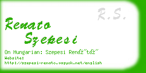 renato szepesi business card